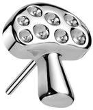 Implant Grade Titanium Threadless Push In Mushroom Top 16GA