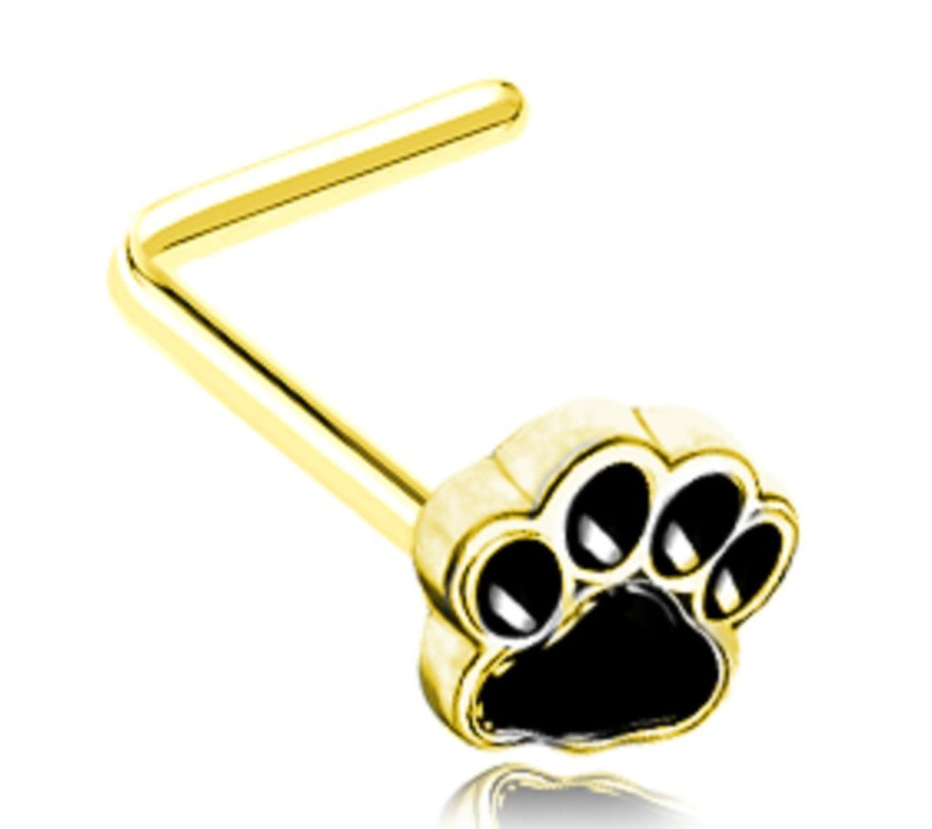 Body Accentz Nose Ring Pawprint Paw Stud 20g