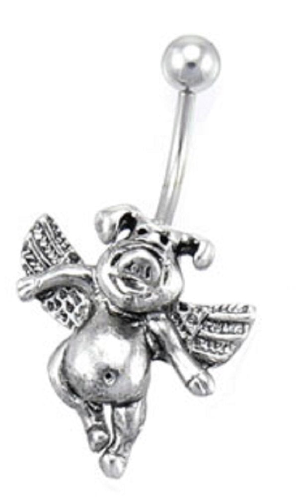 JKL Belly Button Ring When Pigs Fly Navel Ring