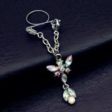 1 Pair Sexy Non Pierced Clip On Fake Nipple Ring Body Jewelry Shield  Butterfly