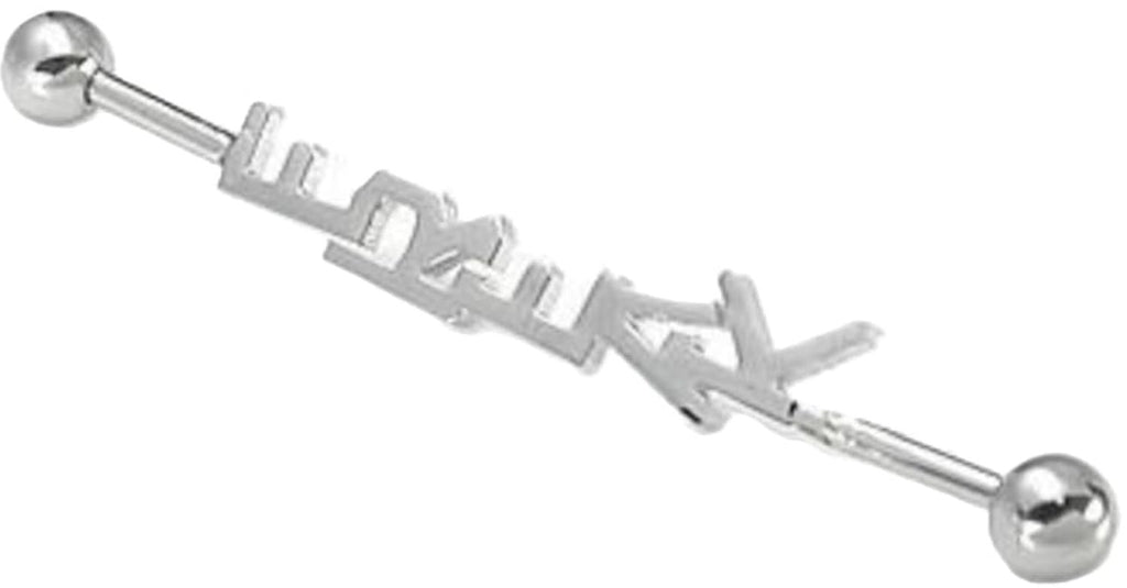 14g Freak Industrial Barbell, 316L Stainless Steel, 1 3/4 Inch Length, External Threading, 5mm Balls