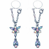 1 Pair Sexy Non Pierced Clip On Fake Nipple Ring Body Jewelry Shield  Butterfly