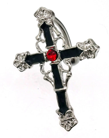 Belly Button Ring Navel Reverse Cross Body Jewelry