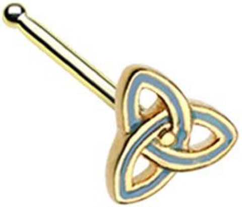 Nose Ring Stud Celtic Trinity Knot top 316L Surgical Steel Stud
