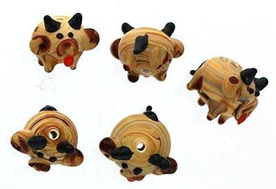 Sheep Glass Lampwork Beads 4pcs 18mmx18mm [Jewelry]