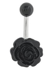 Body Accentz&reg; Belly Button Ring Navel Flower Body Jewelry Dangle 14g 3/8"