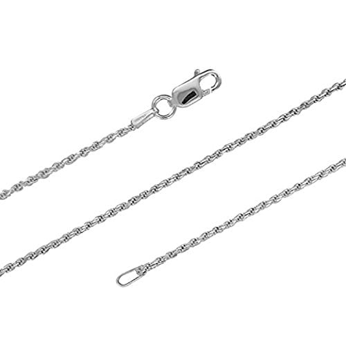 Body Accentz Silver Italian Chain - Diamond Cut Box Chains .925 Sterling Silver chain (18)