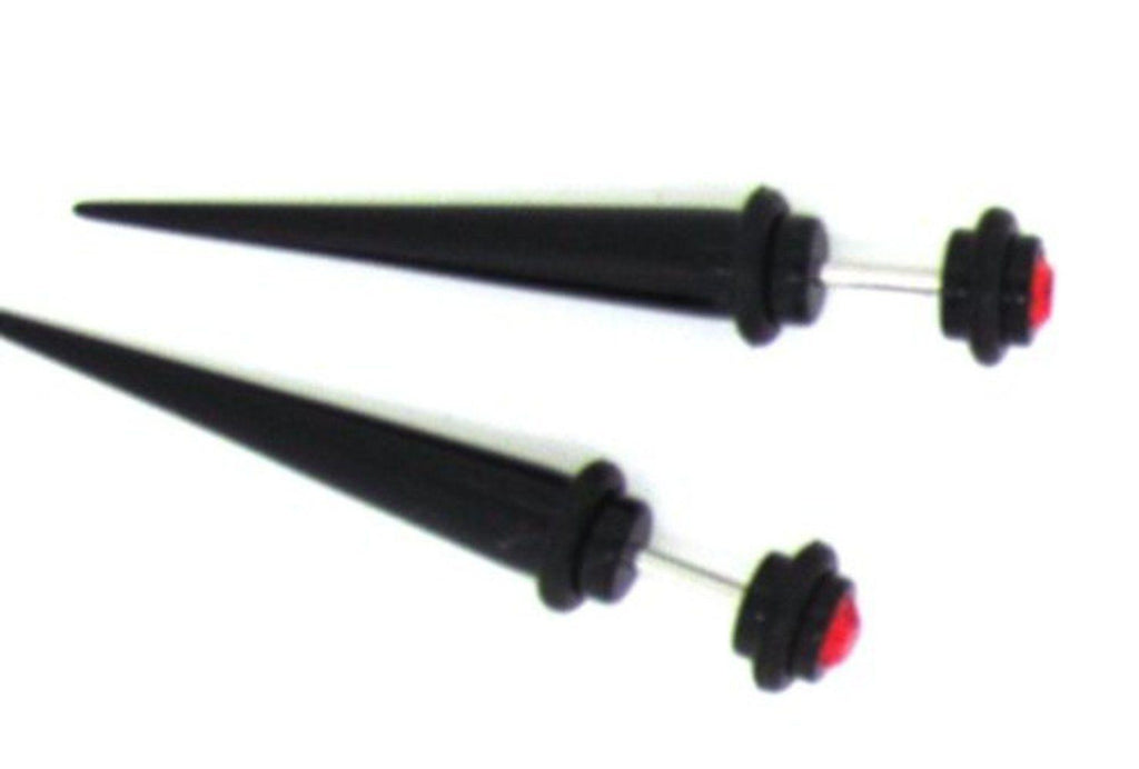 Earrings Rings Fake CZ Taper Cheater Plug 16 gauge - Sold as a pair