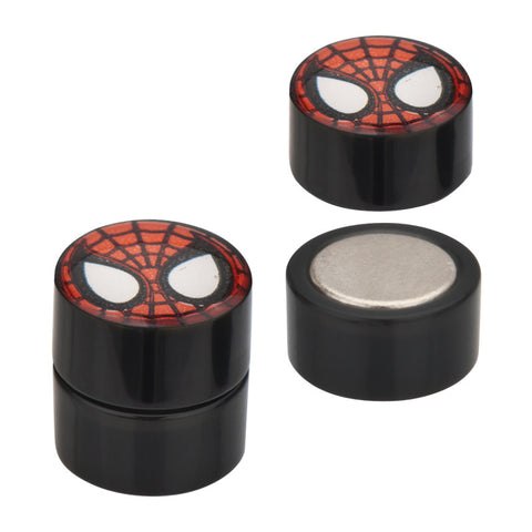 Earrings Rings Magnetic,  Logo, Faux Plug, Spiderman, Sold as a pair Bat man