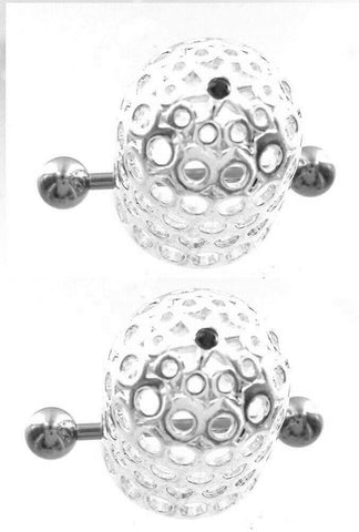 Body Accentz Nipple Ring Bars 14g 5/8'' by 3/4'' thimble Style Nipple Ring Barbel
