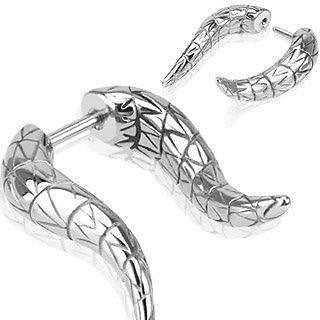 Body Accentz� Earrings Rings 316L Surgical Steel Ox Horns Fake Tapers 16 gauge