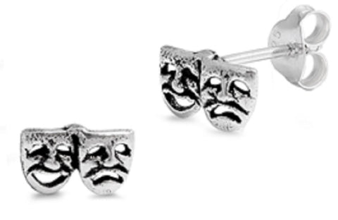 STERLING SILVER Silver Stud Earrings - Smile now cry later Post