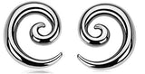 Earrings Rings 316L Surgical Steel Swirl Twist Tapers - Sold as a pair 6G