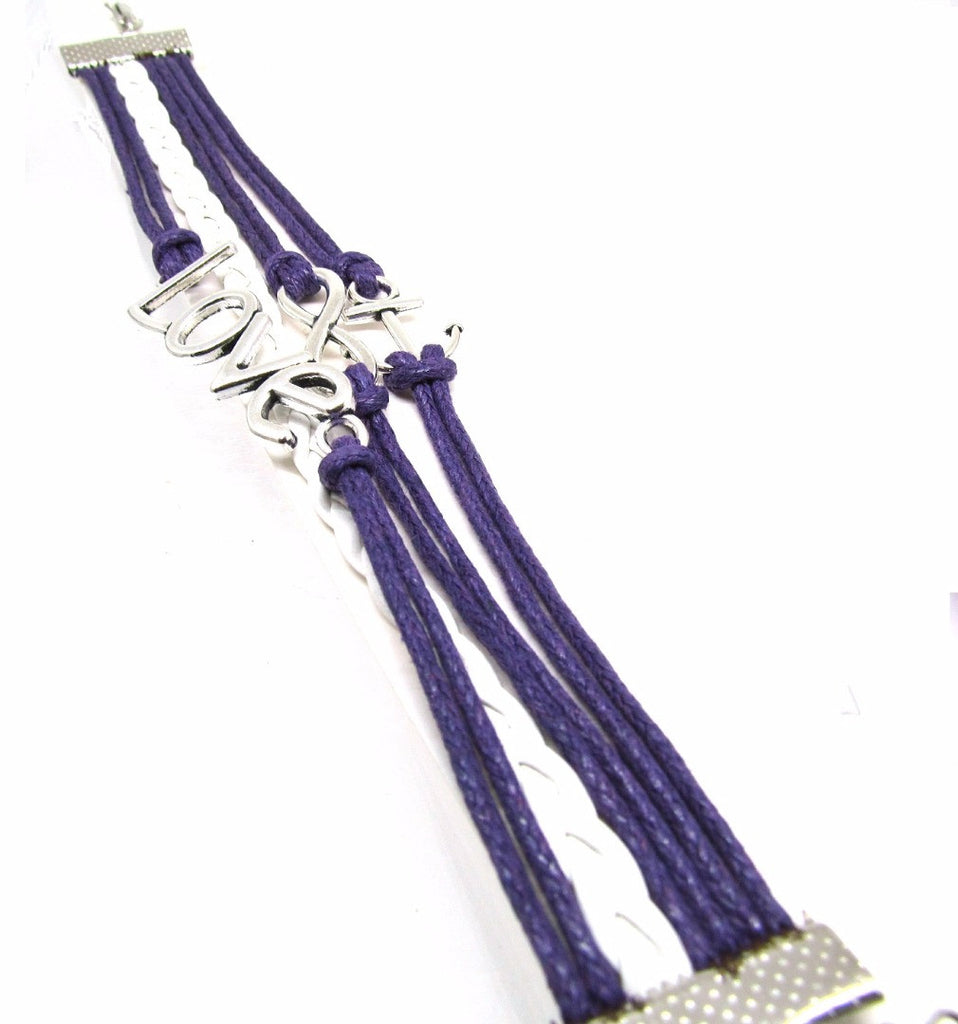 Handmade Braided Multi Layers  Woven Rope Wrap Bangle Bracelets - Infinity  Steering Wheel Anchor