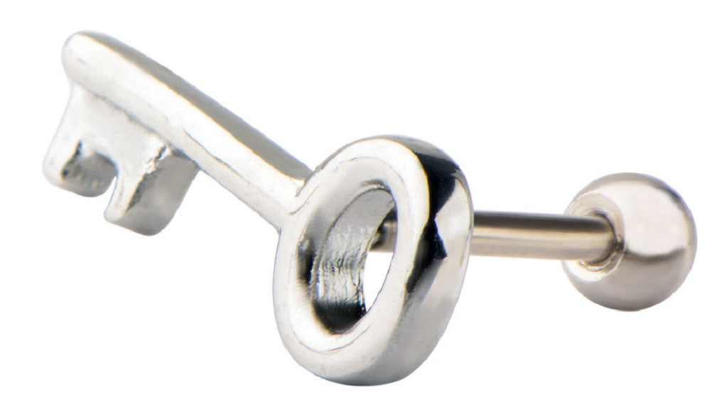 Tragus Barbell 18g 5/16 Cartilage Barbell with Key End and Ball End