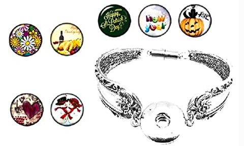 Bracelet Magnetic Clasp 18mm Snap All Season Collection