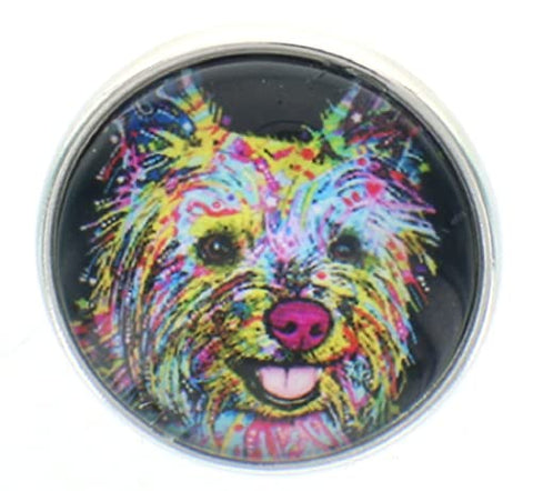 18mm Snap Charm Button Interchangeable Jewelry puppy rainbow
