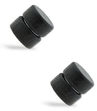 Body Accentz 2pcs Magnetic Stud Earrings Organic Wood Men Women, Non-Piercing Clip On Cheater Fake Ear Gauges