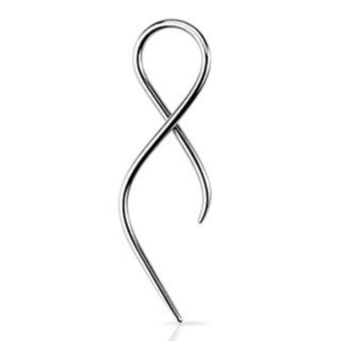 Earrings Rings 316L Surgical Steel Swirl Twist Tapers - Sold as a pair 16 gauge