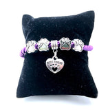 Hand Woven Rope Chain Charm Bracelet Best Friend Dog Paw Charm Bracelet for Pet Lovers