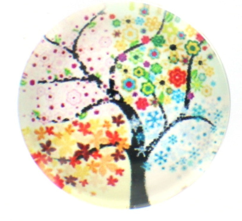 Snap glass tree of life blossom button charms Interchangable Jewelry
