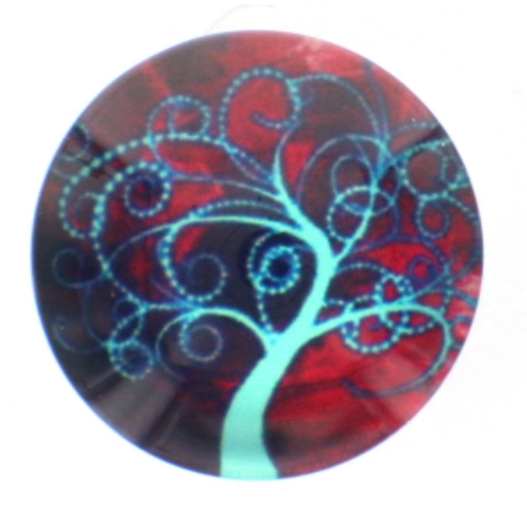 Snap glass tree of life button charms Interchangable Jewelry