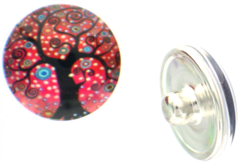 Snap glass tree of life button charms Interchangable Jewelry