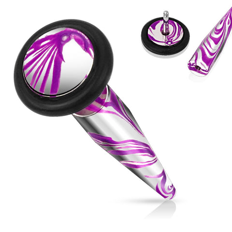 Body Accentz� Multi Color Plated Electric Coated 316L Surgical Steel 16g Fake Tapers O-Ring