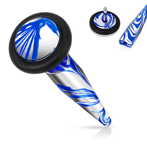 Body Accentz� Multi Color Plated Electric Coated 316L Surgical Steel 16g Fake Tapers O-Ring
