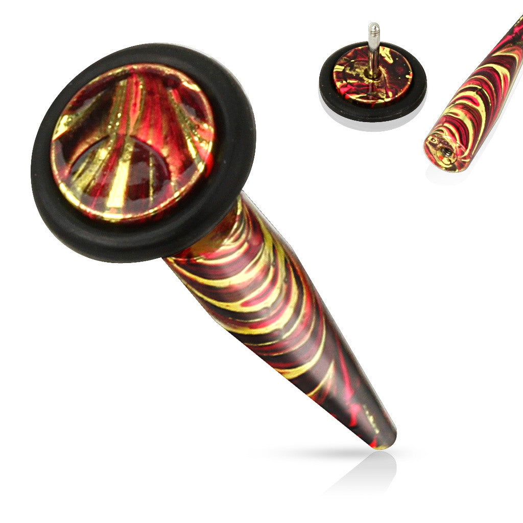 Body Accentz� Multi Color Plated Electric Coated 316L Surgical Steel 16g Fake Tapers O-Ring