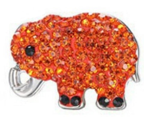 Body Accentz 18mm Snap Charms Buttons Interchangeable Jewelry Elephant CZ