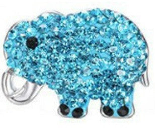 Body Accentz 18mm Snap Charms Buttons Interchangeable Jewelry Elephant CZ