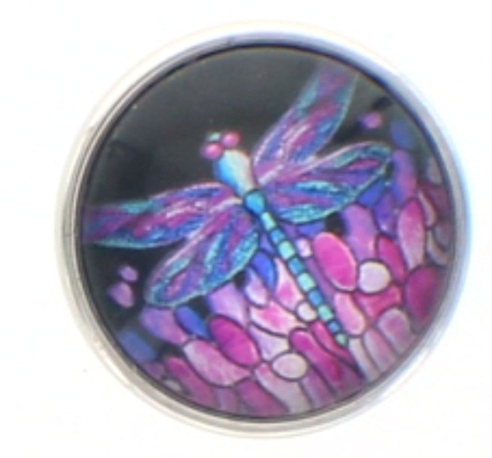 Snap button Dragonfly  Interchangeable Jewelry  18mm