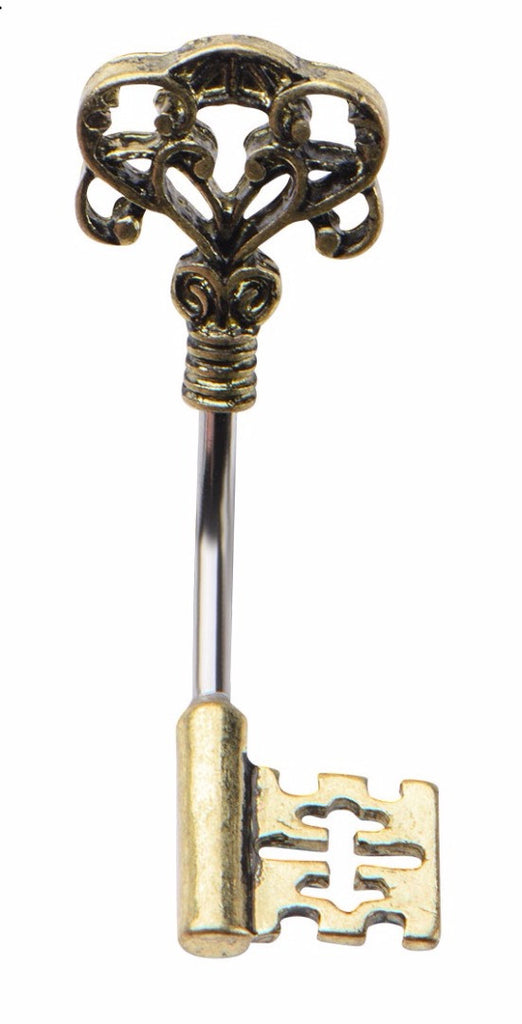 Belly Button Ring Navel Split Skeleton Key 316L surgical steel Body Jewelry