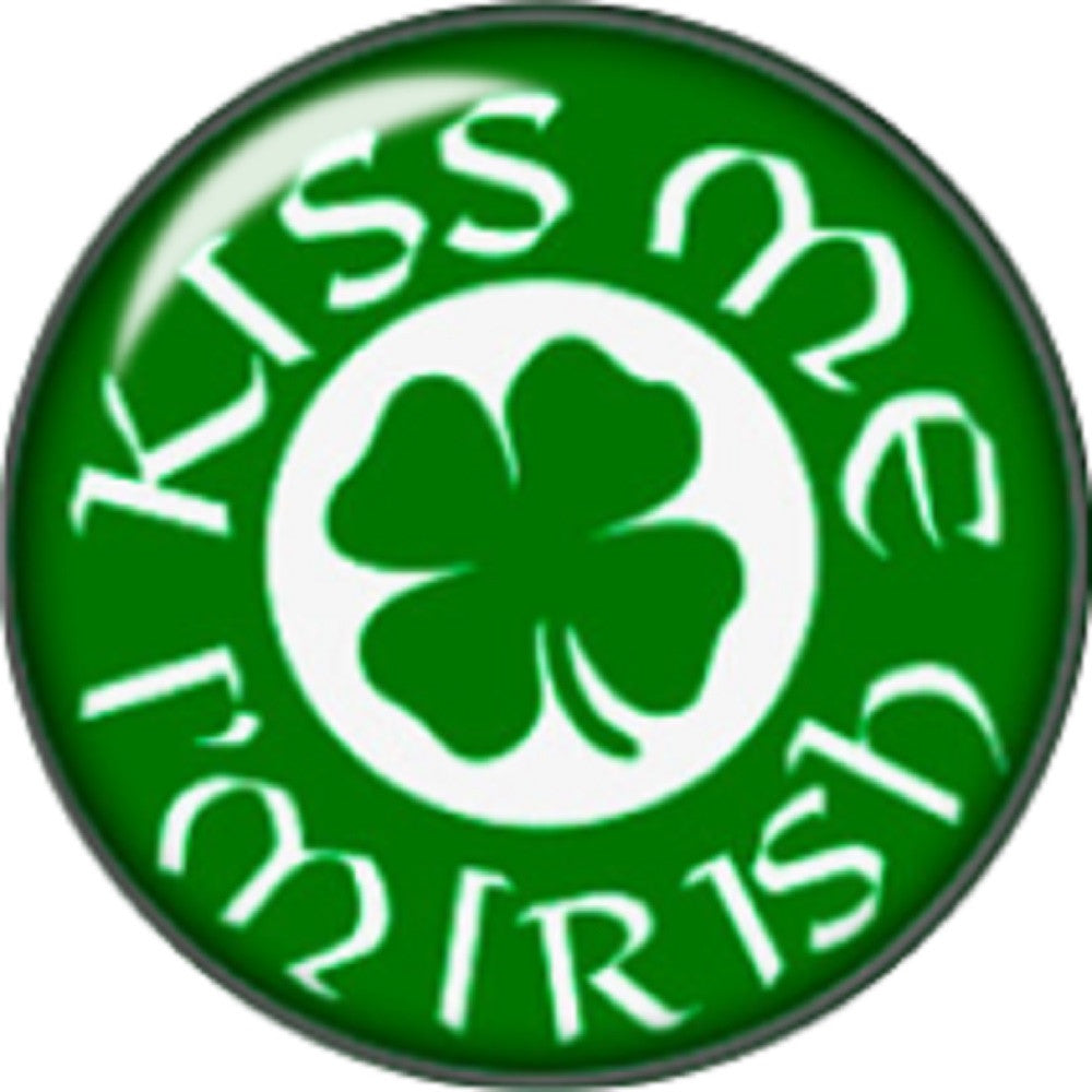 Snap button Kiss me I'm Irish charm  Jewelry 18mm