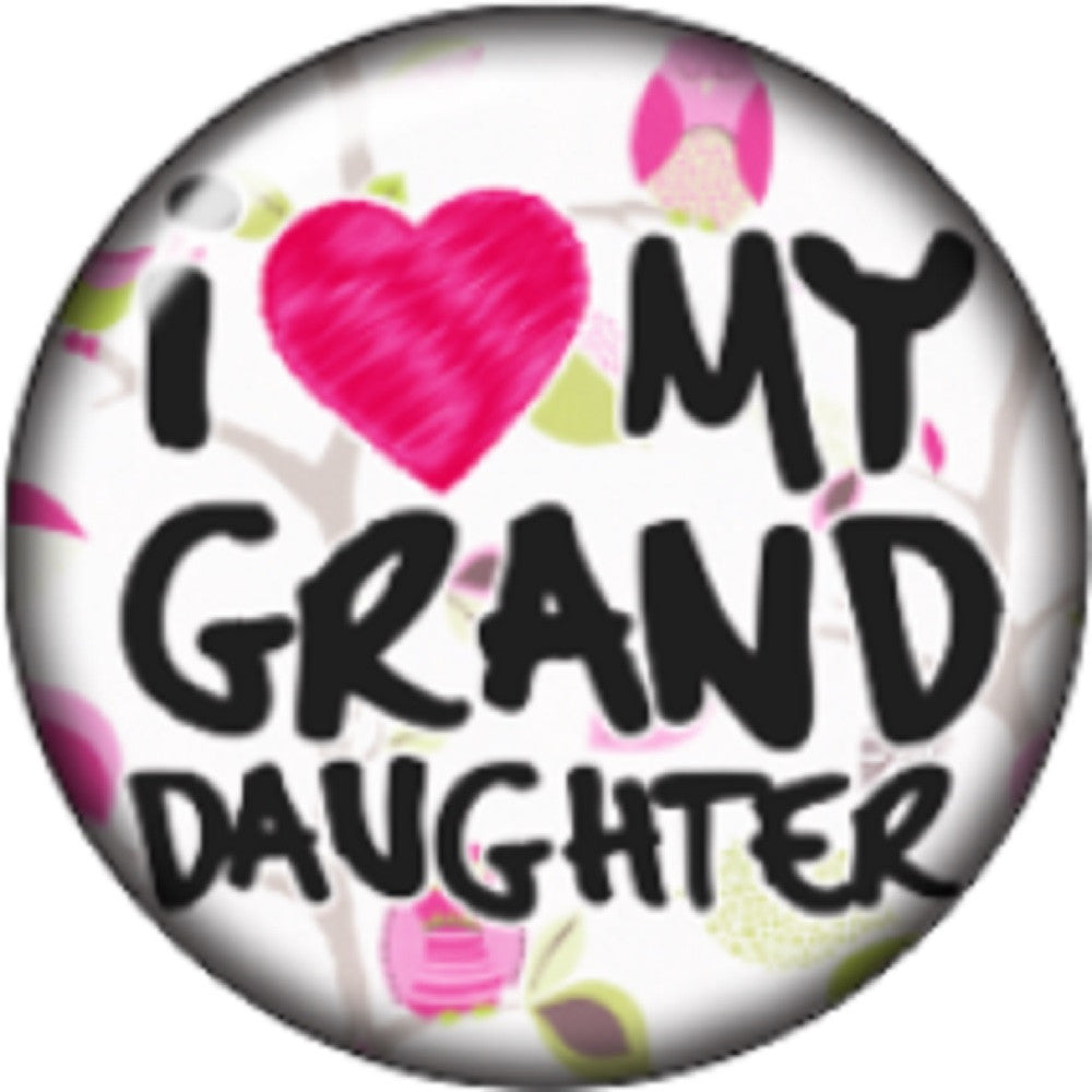 Snap button I love my granddaughter 18mm charm chunk interchangeable