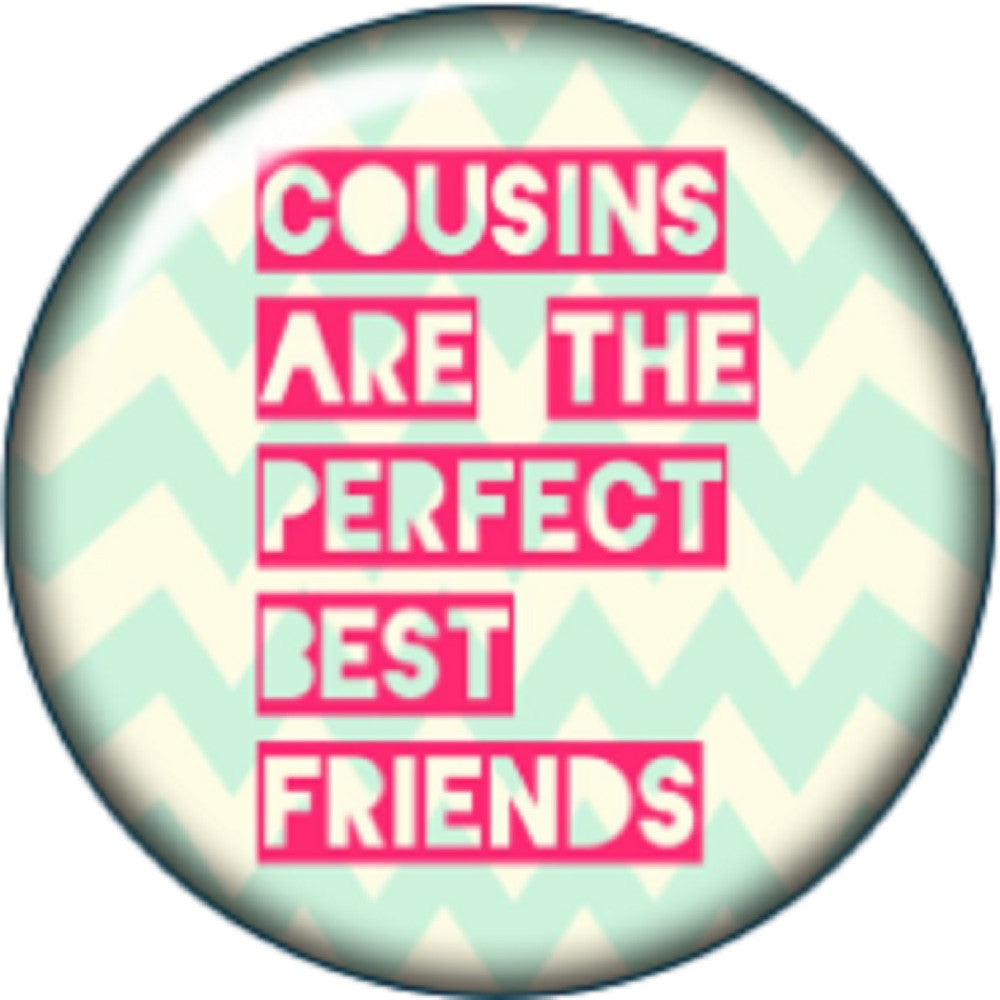 Snap button Cousins Best Friends 18mm charm chunk interchangeable