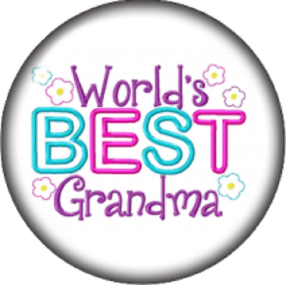 Snap button World's best Grandma 18mm charm chunk interchangeable