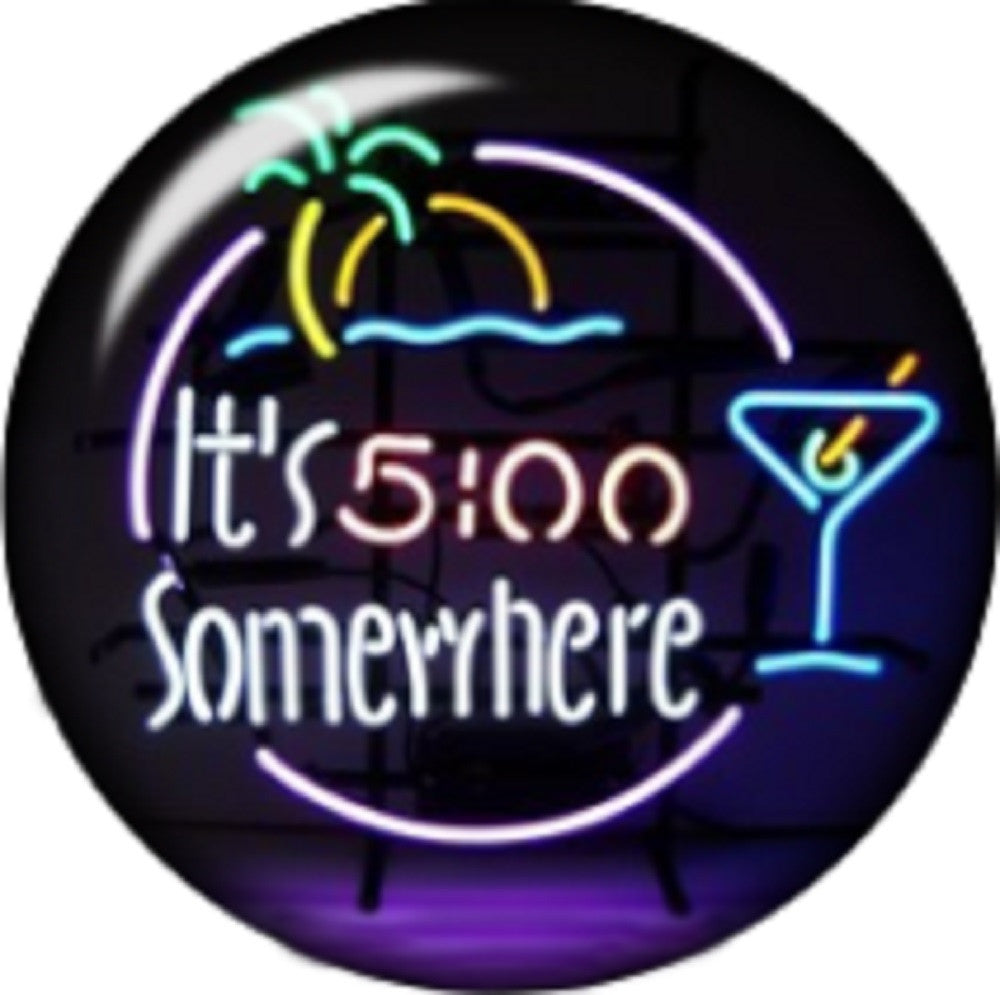 Snap button It's 5 o'clock somewhere 18mm charm chunk interchangeable