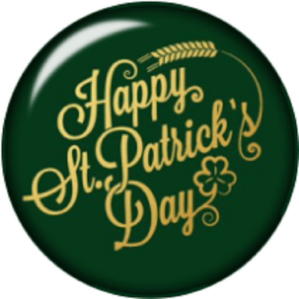 Snap button Happy St Patrick's Day 18mm charm chunk interchangeable