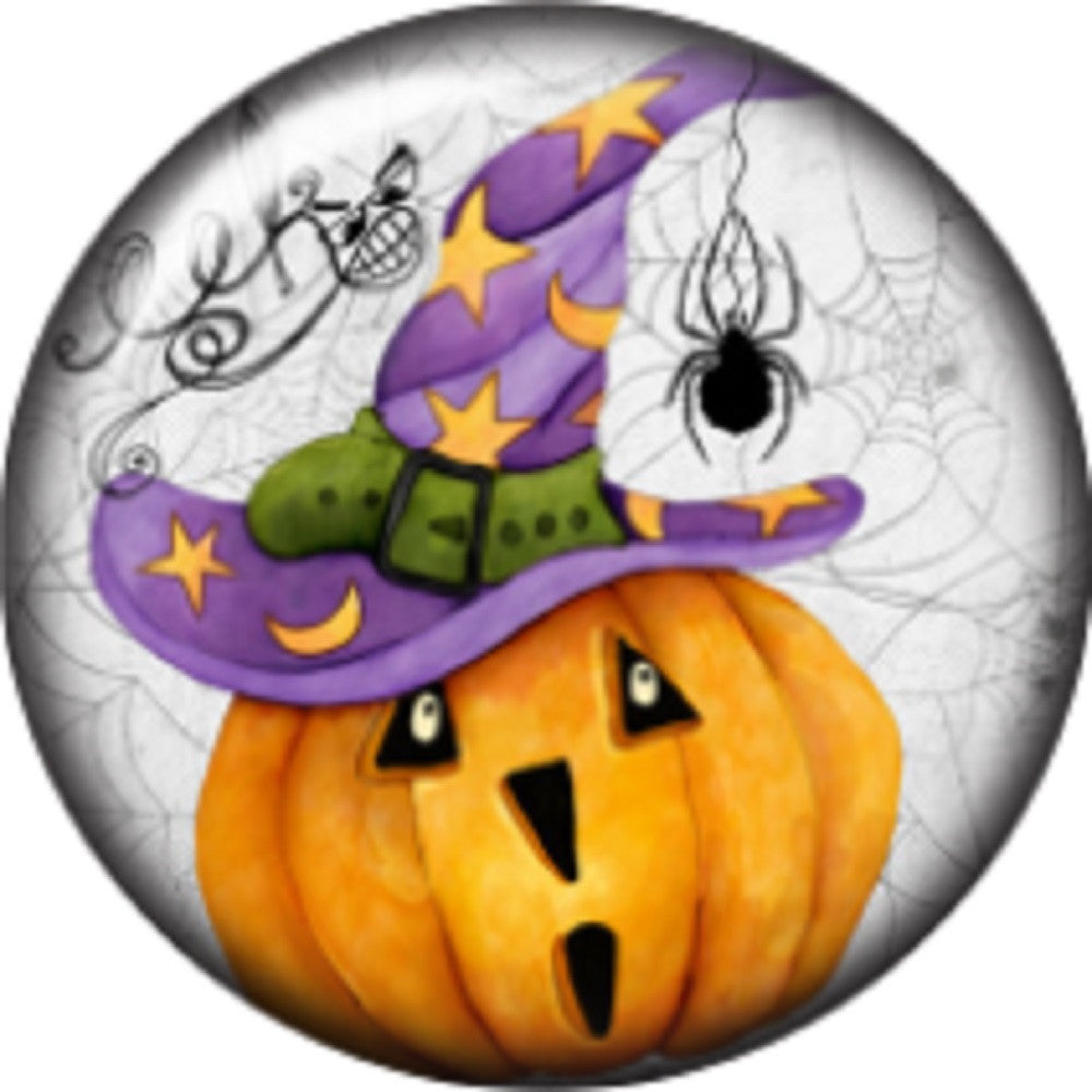 Snap button Pumpkin Witch Hat Spider 18mm charm chunk interchangeable