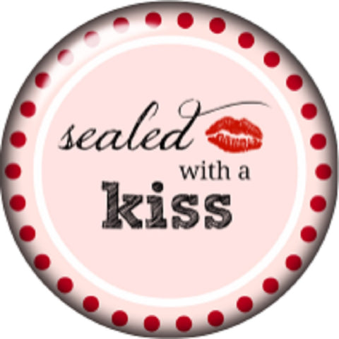 Snap button Sealed with a Kiss 18mm charm chunk interchangeable