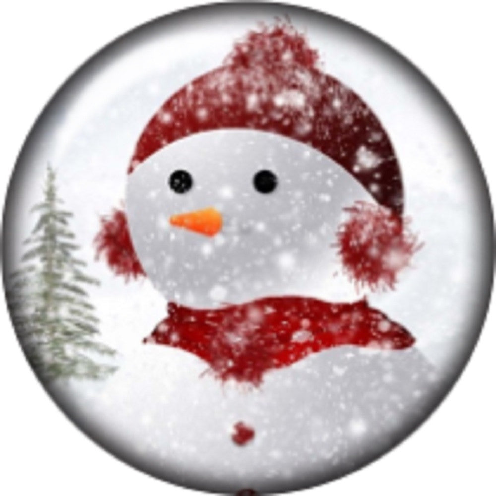 Snap button Snowman 18mm charm chunk interchangeable