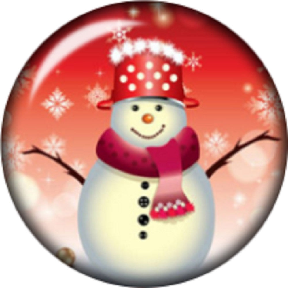 Snap button Snowman 18mm charm chunk interchangeable