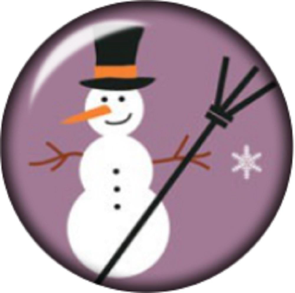 Snap button Snowman 12mm charm chunk interchangeable