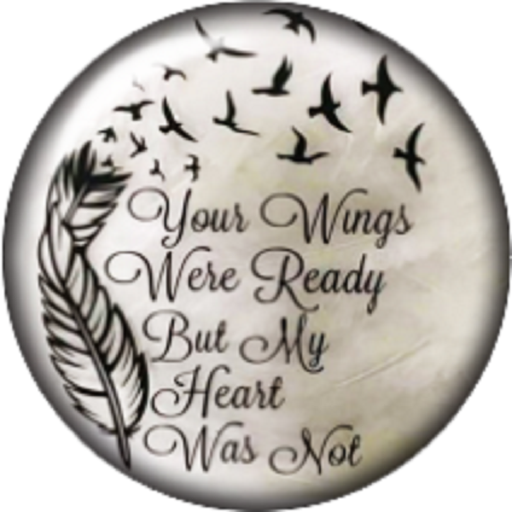 Snap button Your winds were ready my heart was not 12mm charm interchangeable