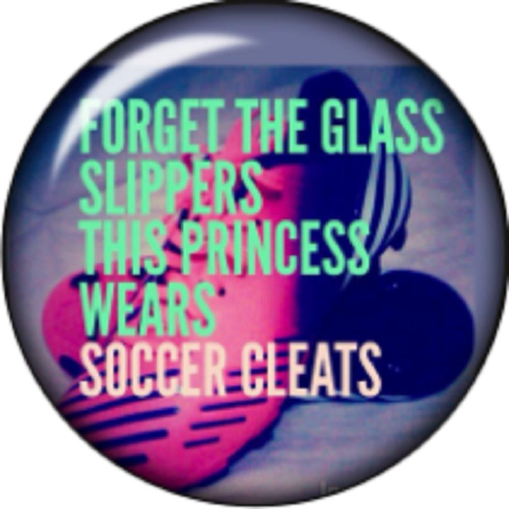 Snap button Glass slipper soccer cleat Princess 12mm charm chunk interchangeable