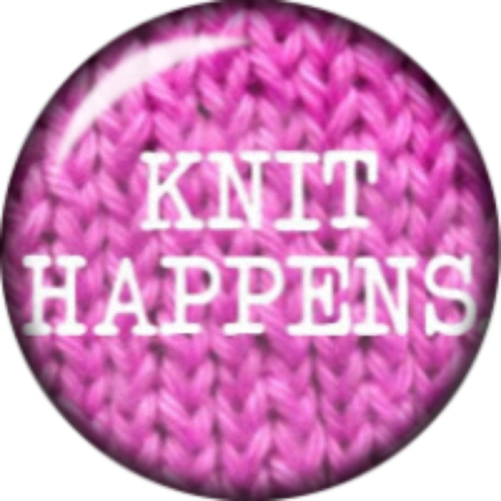 Snap button Knit Happens 18mm Cabochon chunk charm
