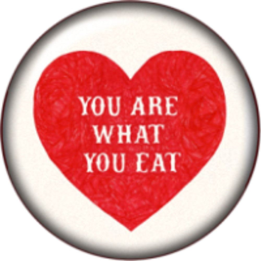 Snap button You are what you eat 18mm Cabochon chunk charm 18mm