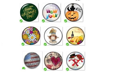 Snap Button 18mm 9   Holiday Charm Collection Collection Christmas Hallloween Thanksgiving